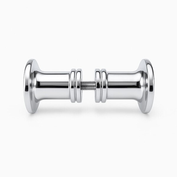 Traditional Bell Style Back to Back Shower Door Knob Structure Glass